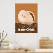 Baby Chick Oranje Kitchen Wall Art Poster (Keuken)