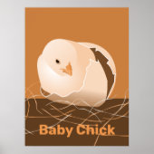 Baby Chick Sandy-Oranje Kitchen Poster afdrukken (Voorkant)