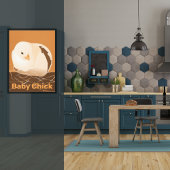 Baby Chick Sandy-Oranje Kitchen Poster afdrukken