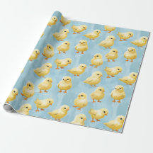 Baby chick wrapping paper
