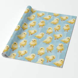 Baby chick wrapping paper cadeaupapier