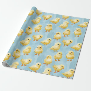 Baby chick wrapping paper cadeaupapier