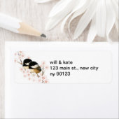 Baby Chickadee Vogel Retouradres Labels (Insitu)