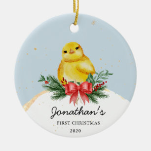 Baby Chicken Baby's First kerstOrnament Keramisch Ornament