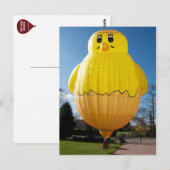 Baby Chicken Balloon Briefkaart (Voorkant / Achterkant)