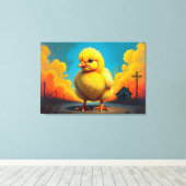 Baby Chicken Canvas Afdruk (Insitu (Houten vloer))