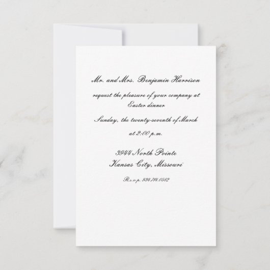 Baby Chicken on an English Hunt on Easter Morn' Kaart (Achterkant)