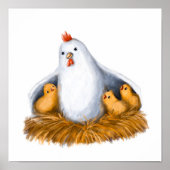 Baby Chicken Print | Baby Waterverf afdrukken (Voorkant)