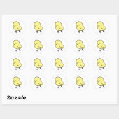 Baby Chicken Ronde Sticker (Vel)