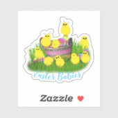 Baby Chicks Easter Sticker (Vel)
