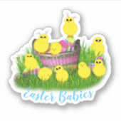 Baby Chicks Easter Sticker (Voorkant)