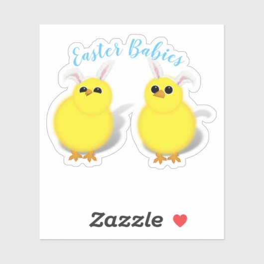 Baby Chicks Easter Sticker (Vel)