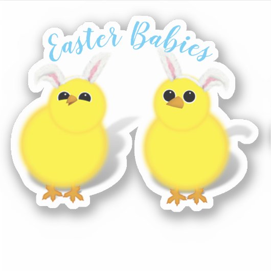 Baby Chicks Easter Sticker (Voorkant)