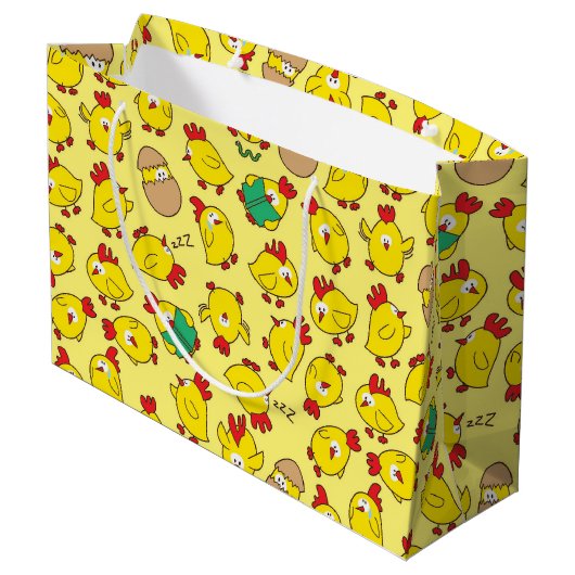 Baby Chicks Gift Bag Groot Cadeauzakje (Achterkant Gekanteld)