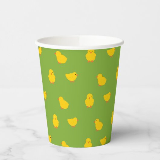 Baby Chicks in het Grass Boerderij Papieren Bekers