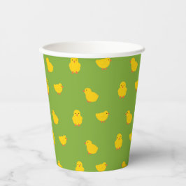 Baby Chicks in het Grass Boerderij Papieren Bekers