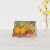 Baby Chicks notecard Kaart (Gele Bloem)