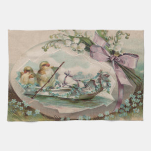 Baby Chicks Roeien  Easter Keuken Handdoek