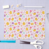 Baby Chicks Spring Florals Patroon Tissuepapier (Craft)