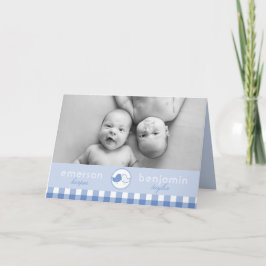 Baby Chicks Twin Boys Foto Birth Announance Aankondiging