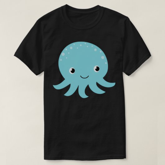Baby Child Blue Octopus T-shirt (Design voorkant)