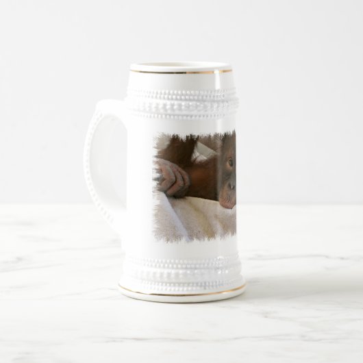 Baby Chimp Beer Stein Bierpul (Voorkant links)
