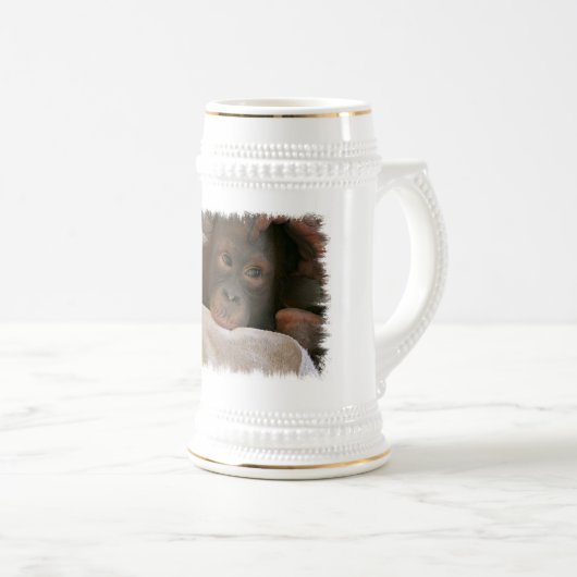 Baby Chimp Beer Stein Bierpul (Voorkant rechts)