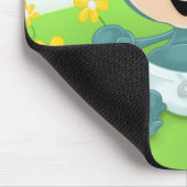 baby chimp in de bloementeelt muismat (Hoek)