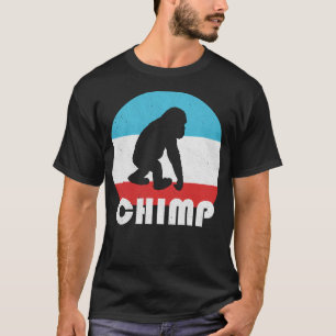Baby chimpansee chimp  retro silhouet gif t-shirt