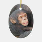 Baby Chimpansee Keramisch Ornament (Voorkant)