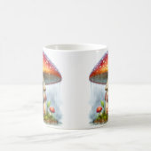 Baby chimpansee onder paddenstoelenparaplu koffiemok (Center)