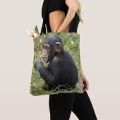 Baby Chimpansee | Pan Troglodytes Tote Bag (Dichtbij)