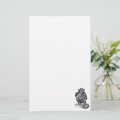  Baby chimpansetekening Briefpapier (Staand voorkant)