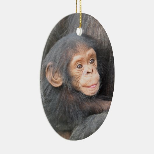 Baby Chimpanzee Keramisch Ornament (Rechts)