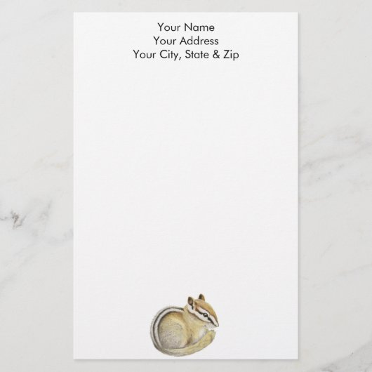 Baby Chipmunk Briefpapier (Voorkant)