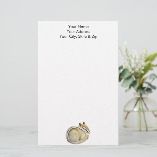 Baby Chipmunk Briefpapier (Staand voorkant)