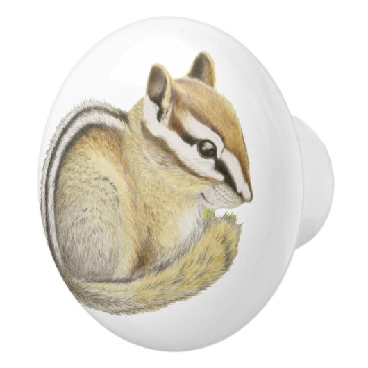 Baby Chipmunk Keramische Knop (Rechts)
