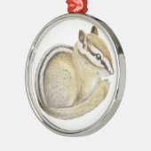 Baby Chipmunk Metalen Ornament (Links)