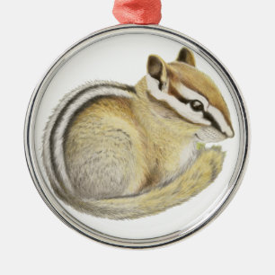Baby Chipmunk Metalen Ornament