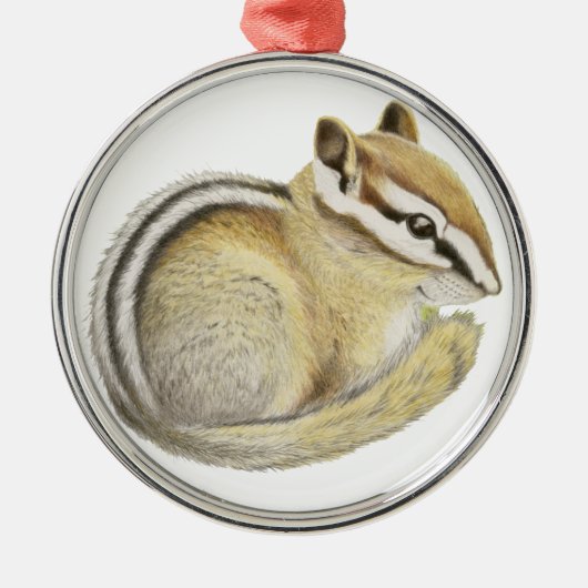 Baby Chipmunk Metalen Ornament (Voorkant)