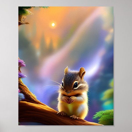 Baby Chipmunk Poster (Voorkant)