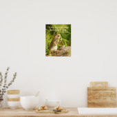 Baby Chipmunk probeert offerte Poster (Keuken)