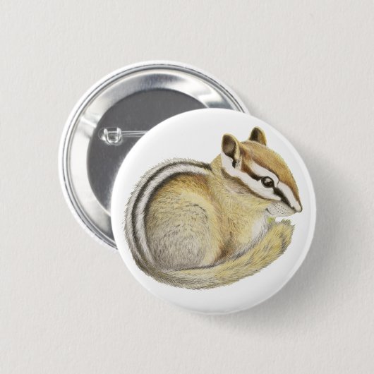 Baby Chipmunk Ronde Button 5,7 Cm (Voorkant /achterkant)