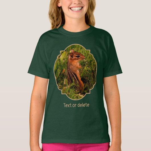 Baby Chipmunk Wilde Dier Kunst  T-shirt (Voorkant)