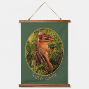 Baby Chipmunk Wildlife Animal Art - Gepersonalisee Hangend Wandkleed