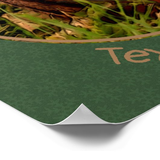 Baby Chipmunk Wildlife Animal Art - Gepersonalisee Poster (Hoek)