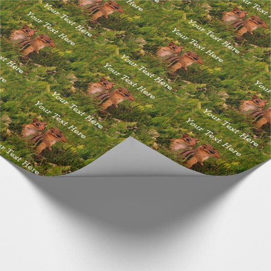 Baby Chipmunks Animal Art Cadeaupapier (Hoek)
