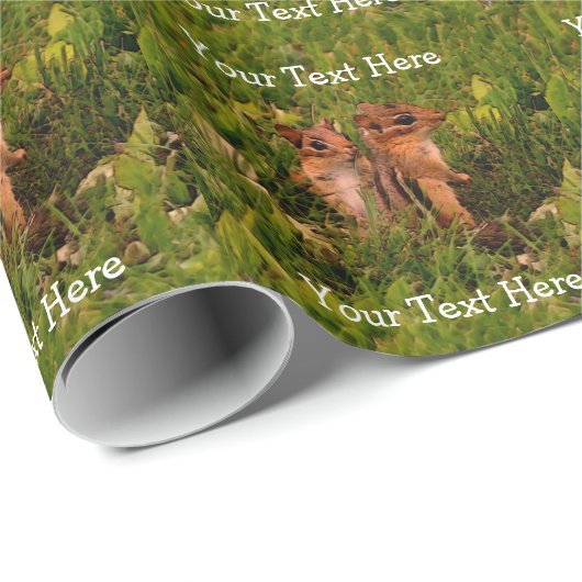 Baby Chipmunks Animal Art Cadeaupapier (Rol Hoek)