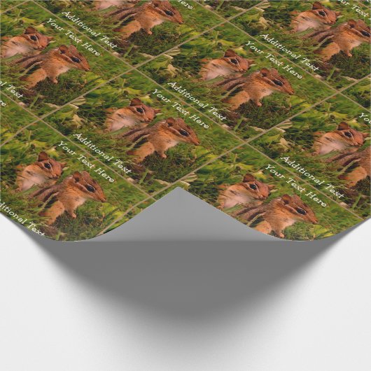 Baby Chipmunks Animal Art, gepersonaliseerd Cadeaupapier (Hoek)