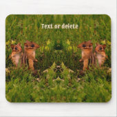 Baby Chipmunks Animal Art, gepersonaliseerd Muismat (Voorkant)